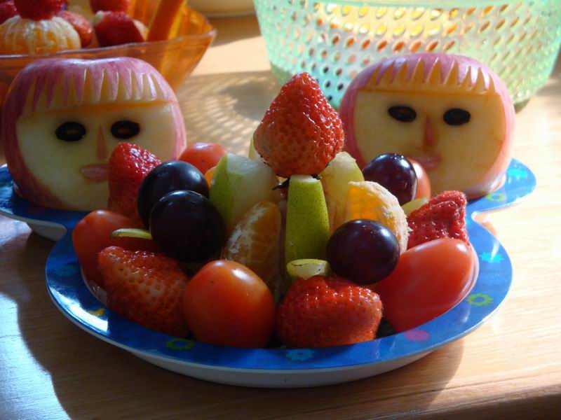 合肥市长江路幼儿园--水果拼盘的成果