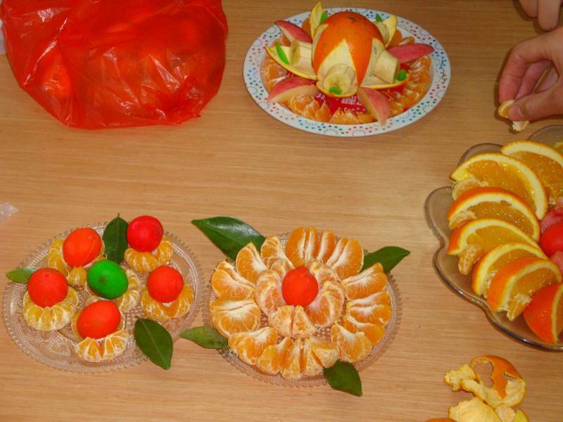 合肥市长江路幼儿园--水果拼盘的成果